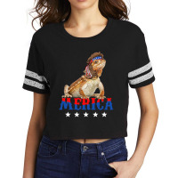 Merica Bearded Dragon Mullet 4th Of July American  Scorecard Crop Tee | Artistshot