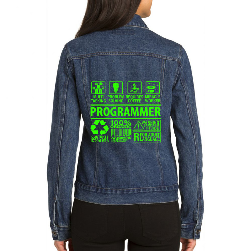 Funny Software Developer Definition Composition Te Ladies Denim Jacket by JESSICAMARTINA | Artistshot