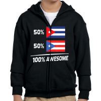 Cuban Puerto Rican Flag Cuba Puerto Rico T Shirt Youth Zipper Hoodie | Artistshot