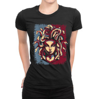 Mythical Creature Medusa Greek Mythology Gorgons T Ladies Fitted T-shirt | Artistshot