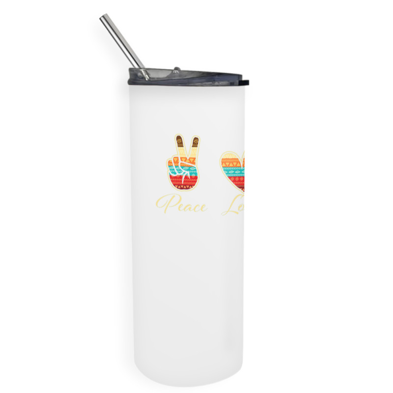 Peace Love Native Blood   Indigenous People Homela Skinny Tumbler | Artistshot