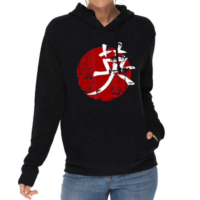 Courage Symbol Distressed Aged Worn Look Oriental Lightweight Hoodie | Artistshot