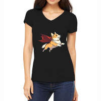 Super Hero Corgi With A Cape Super Dog 1 Women's V-neck T-shirt | Artistshot