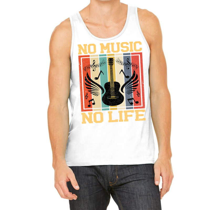 No Music No Life Musical Notes Musician T Shirt Tank Top by fieyzacik | Artistshot