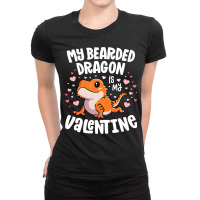 Funny Valentines Day Kawaii Bearded Dragon Lover S Ladies Fitted T-shirt | Artistshot