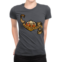 Looking For Players Flaming D20 T Shirt Ladies Fitted T-shirt | Artistshot