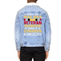 Being An Iraq War Veteran Is An Honor Grandpa Is P Unisex Sherpa-lined Denim Jacket | Artistshot