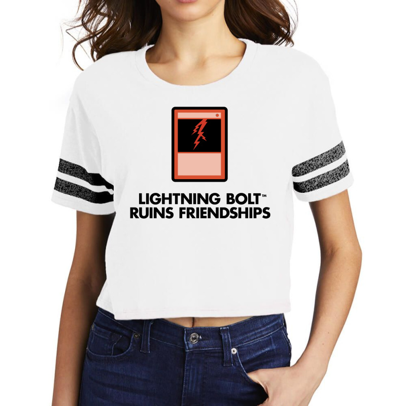 Lightning Bolt Ruins Friendships 7 Scorecard Crop Tee by saylevongalx | Artistshot