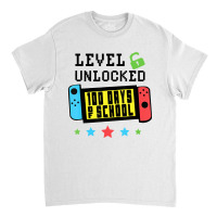 Level Unlocked 100 Days Of School Gamer Graphic Ar Classic T-shirt | Artistshot