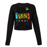 Level Unlocked 100 Days Of School Gamer Graphic Ar Cropped Sweater | Artistshot