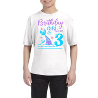 3 Year Old Gift Mermaid Tail 3rd Birthday Girl Dau Youth Tee | Artistshot