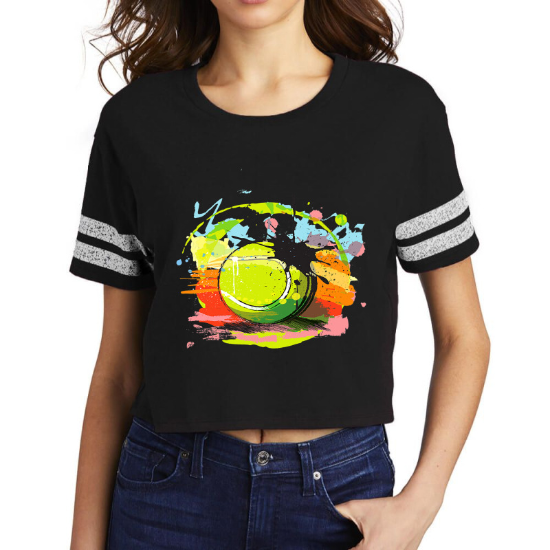 Tennis Player Club Match Tournament Net Ball Racke Scorecard Crop Tee by Upsunshine | Artistshot