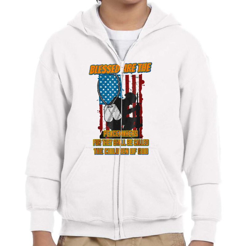 Blessed Are The Peacemakers Funny Novelty Youth Zipper Hoodie | Artistshot