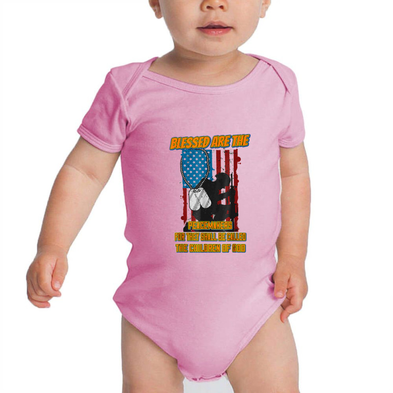 Blessed Are The Peacemakers Funny Novelty Baby Bodysuit | Artistshot