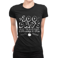 Cute Happy 100th Day Of School Gift 100 Days Smart Ladies Fitted T-shirt | Artistshot