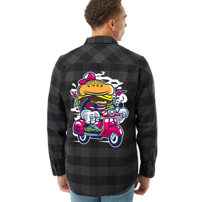 Burger Scooter Flannel Shirt | Artistshot