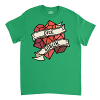 Red Tone Dice Goblin Tattoo Style Dnd Dice Classic T-shirt | Artistshot