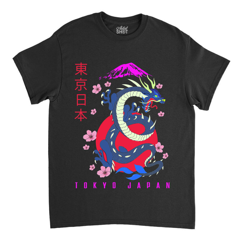 Japanese Tokyo Dragon Asian Retro 80’s Style 1 Classic T-shirt by whoretacarpal | Artistshot