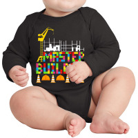 Master Builder Building Blocks Engineer Bricks Con Long Sleeve Baby Bodysuit | Artistshot