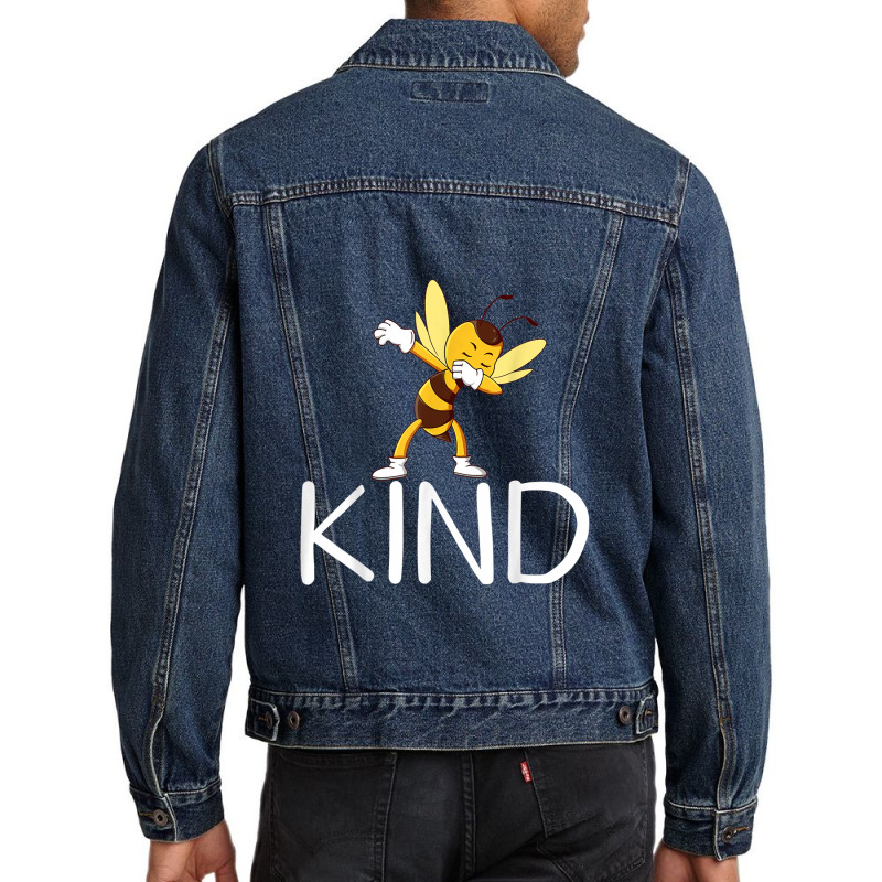 Be Kind Bee Dabbing Kindness For Men Women Kid Boy Men Denim Jacket | Artistshot