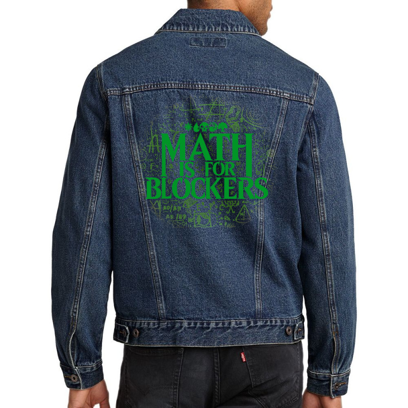 Math Is For Blockers   Forest Edition 25 Men Denim Jacket by saylevongalx | Artistshot