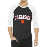 Clemson Tigers Arch Over Dark Heather Officially L 3/4 Sleeve Shirt | Artistshot