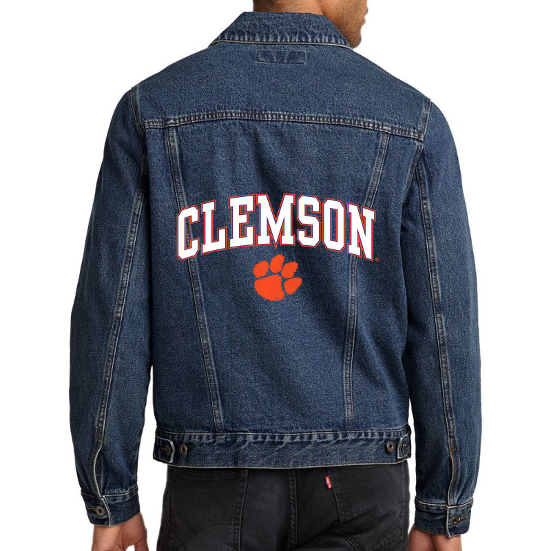 Clemson Tigers Arch Over Dark Heather Officially L Men Denim Jacket by aceyzzhue | Artistshot