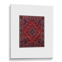 Oriental Rug Floor Pillow 1 Metal Print Vertical | Artistshot