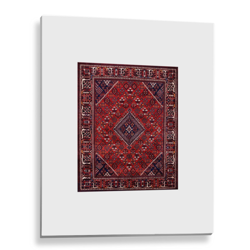 Oriental Rug Floor Pillow 1 Metal Print Vertical | Artistshot