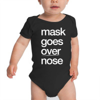 Mask Goes Over Nose Psa Quarantine Social Distance Baby Bodysuit | Artistshot