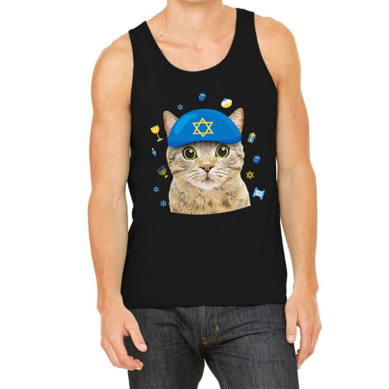 Happy Hanukkah Hanucat Cat Mom Pet Lovers Jewish H Tank Top | Artistshot