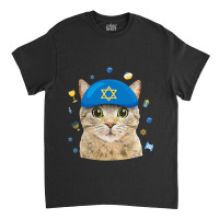 Happy Hanukkah Hanucat Cat Mom Pet Lovers Jewish H Classic T-shirt | Artistshot