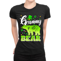 St Patricks Day Grammy Bear Family Matching Ladies Fitted T-shirt | Artistshot