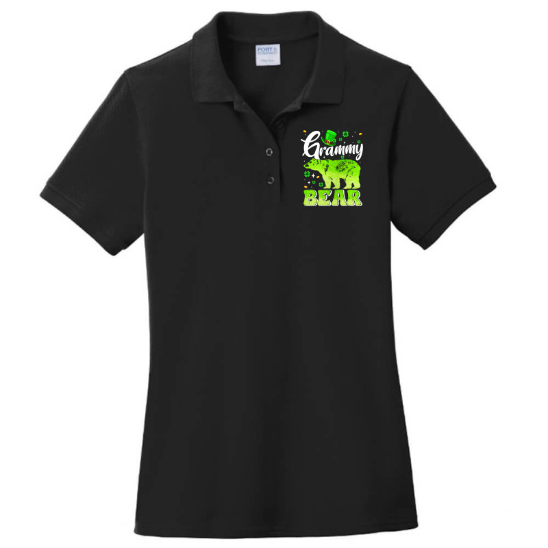 St Patricks Day Grammy Bear Family Matching Ladies Polo Shirt by kerrmanthez | Artistshot