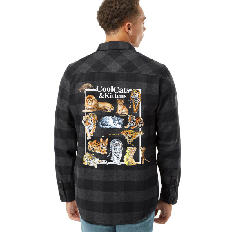 Cool Cats And Kittens Tiger Lion Leopard Felines T Flannel Shirt | Artistshot