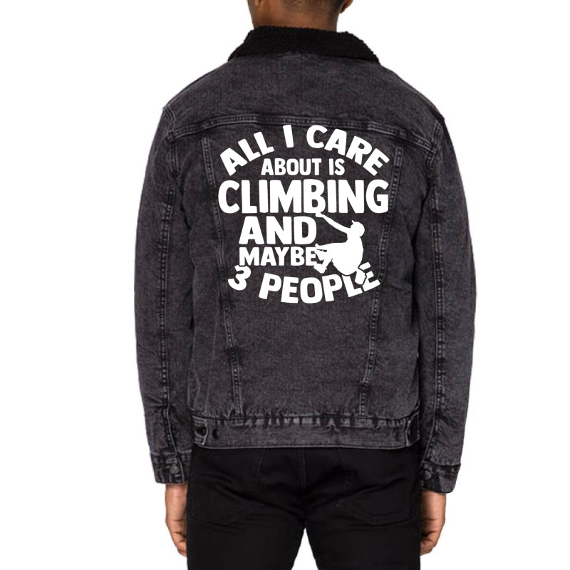 Climbing Mountaineering Climbing Park Bouldering Unisex Sherpa-lined Denim Jacket | Artistshot