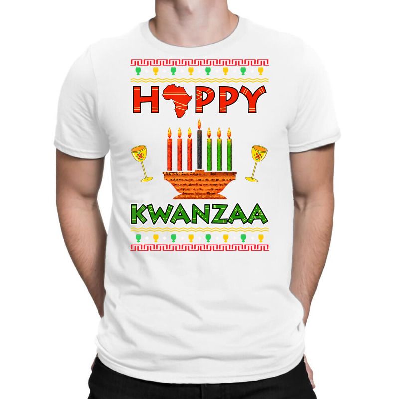 Happy Kwanzaa Kinara Candles African American Chri T-Shirt by aiiluurosy | Artistshot