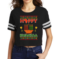 Happy Kwanzaa Kinara Candles African American Chri Scorecard Crop Tee | Artistshot