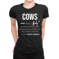 Cow Moo Beef Milk Farmer Farm Animal Pasture (11) Ladies Fitted T-shirt | Artistshot