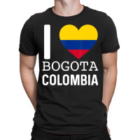 I Love Bogota Colombia Flag Map Colombian Pride Ca T-shirt | Artistshot