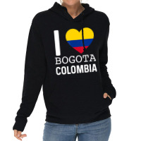 I Love Bogota Colombia Flag Map Colombian Pride Ca Lightweight Hoodie | Artistshot