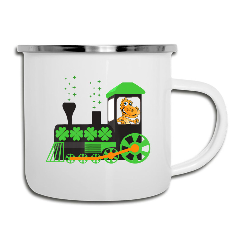 Dinosaur On Train St Patrick's Day Train Irish Sha Camper Cup | Artistshot