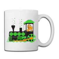 Dinosaur On Train St Patrick's Day Train Irish Sha Coffee Mug | Artistshot