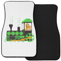 Dinosaur On Train St Patrick's Day Train Irish Sha Front Car Mat | Artistshot