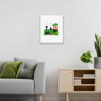 Dinosaur On Train St Patrick's Day Train Irish Sha Metal Print Vertical | Artistshot