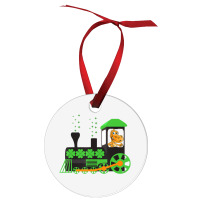 Dinosaur On Train St Patrick's Day Train Irish Sha Ornament | Artistshot