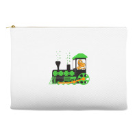 Dinosaur On Train St Patrick's Day Train Irish Sha Accessory Pouches | Artistshot