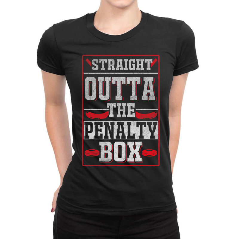 Ice Hockey Penalty Humor Hockey Lover Ladies Fitted T-Shirt by whoretacarpal | Artistshot