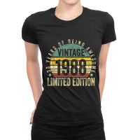 33 Year Old Gifts Vintage 1988 Limited Edition 33r Ladies Fitted T-shirt | Artistshot