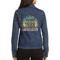 33 Year Old Gifts Vintage 1988 Limited Edition 33r Ladies Denim Jacket | Artistshot